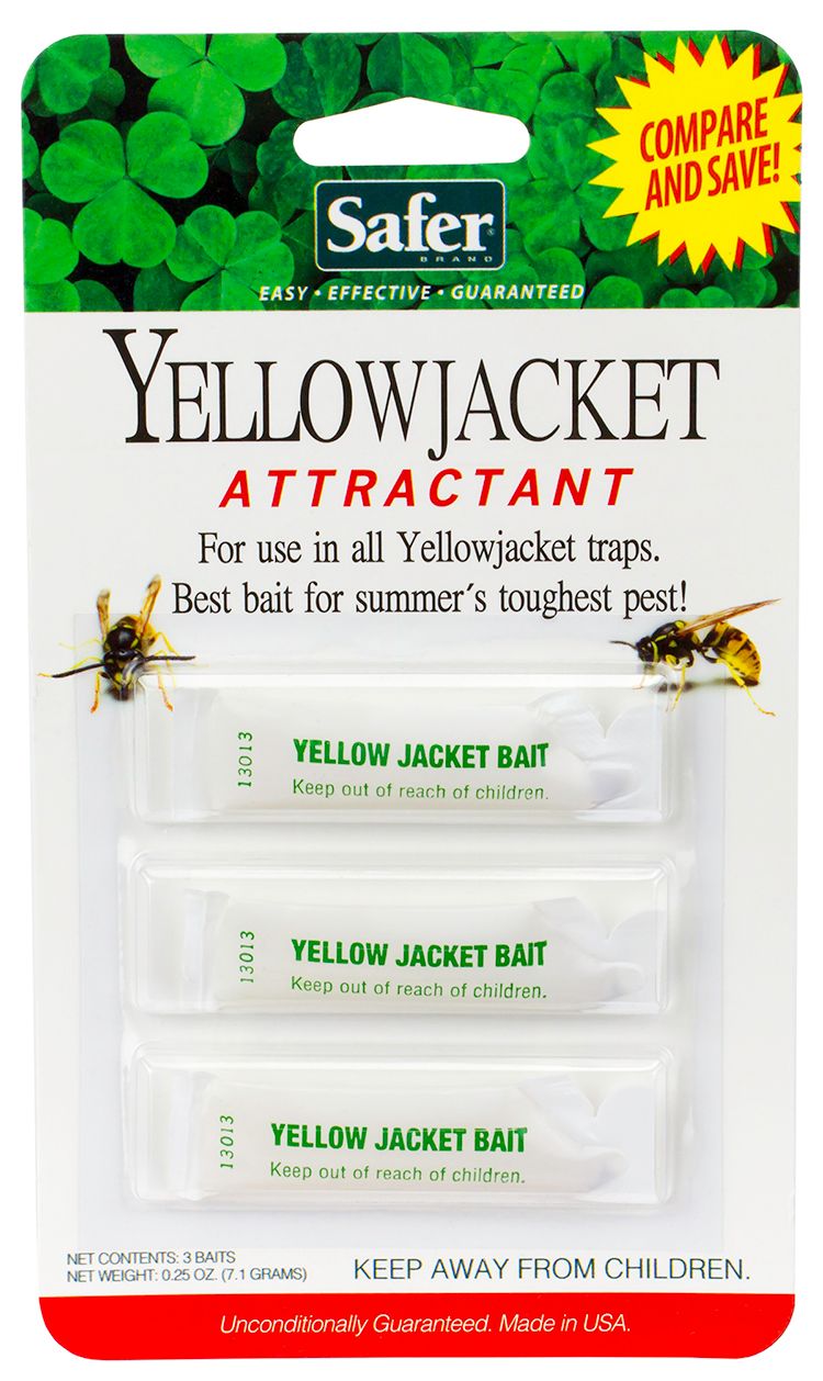 Safer® Brand Deluxe Yellow Jacket Trap Bait - 3 Refills Will Diatomaceous Earth Kill Yellow Jackets
